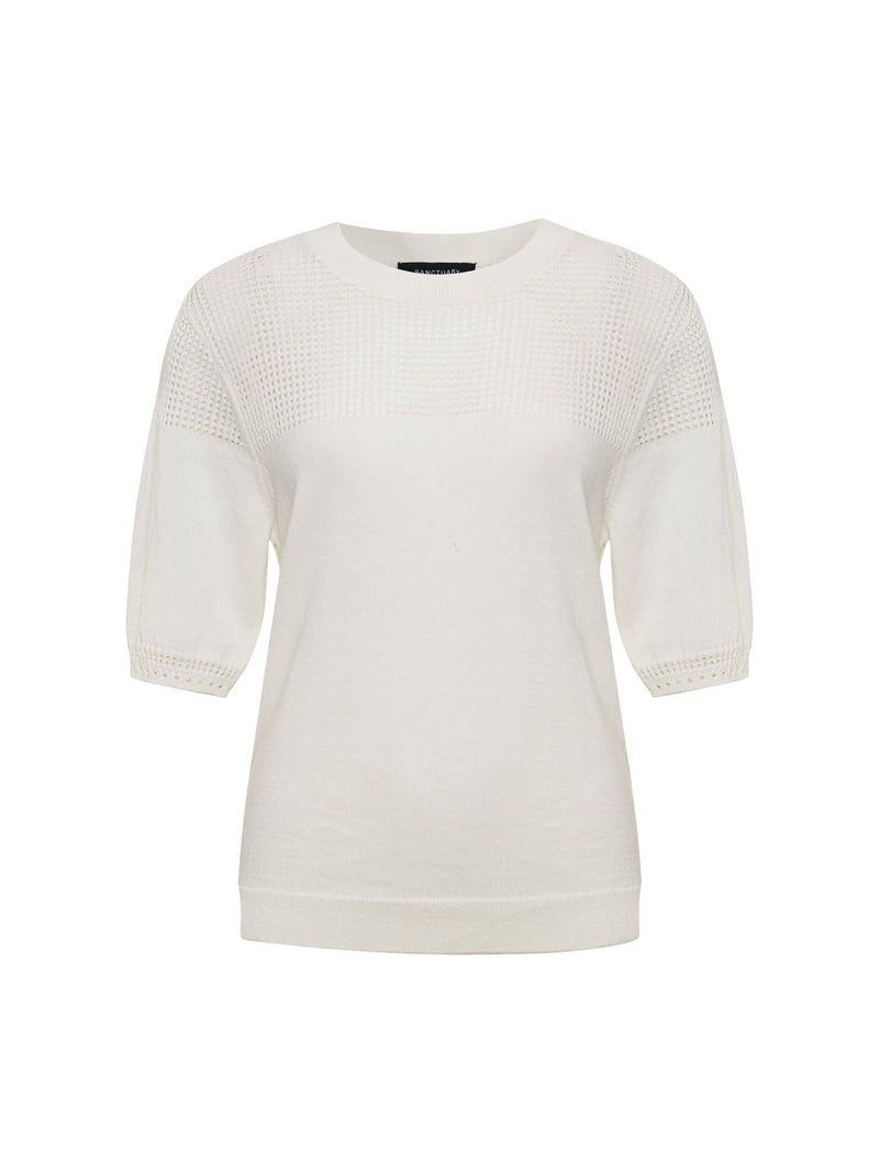 Mix Stitch Tee Chalk alt 6