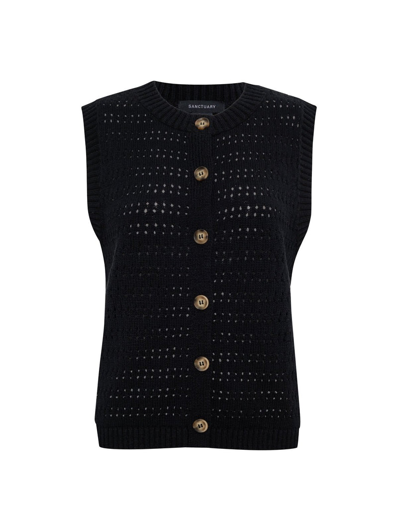 Pointelle Shell Black alt 5