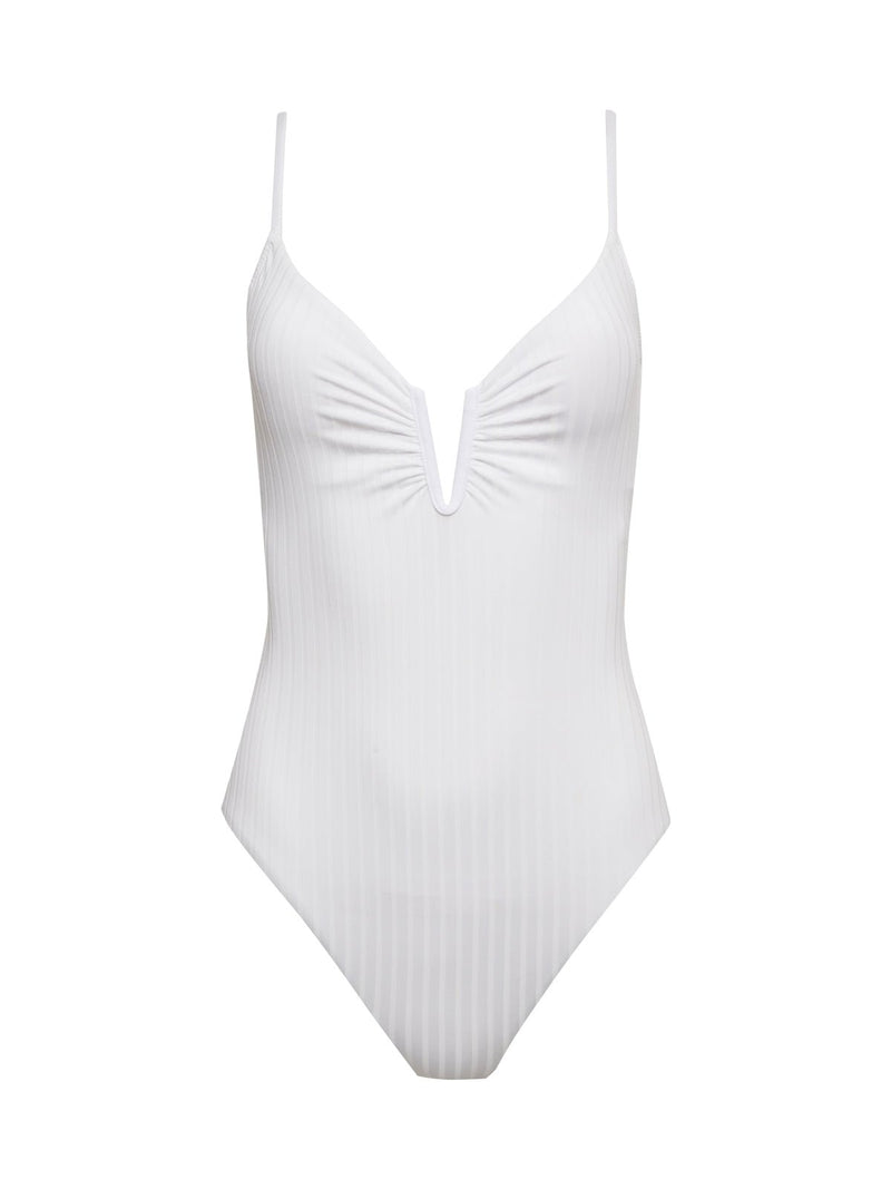 Refresh Rib One-Piece Swimsuit White alt 3
