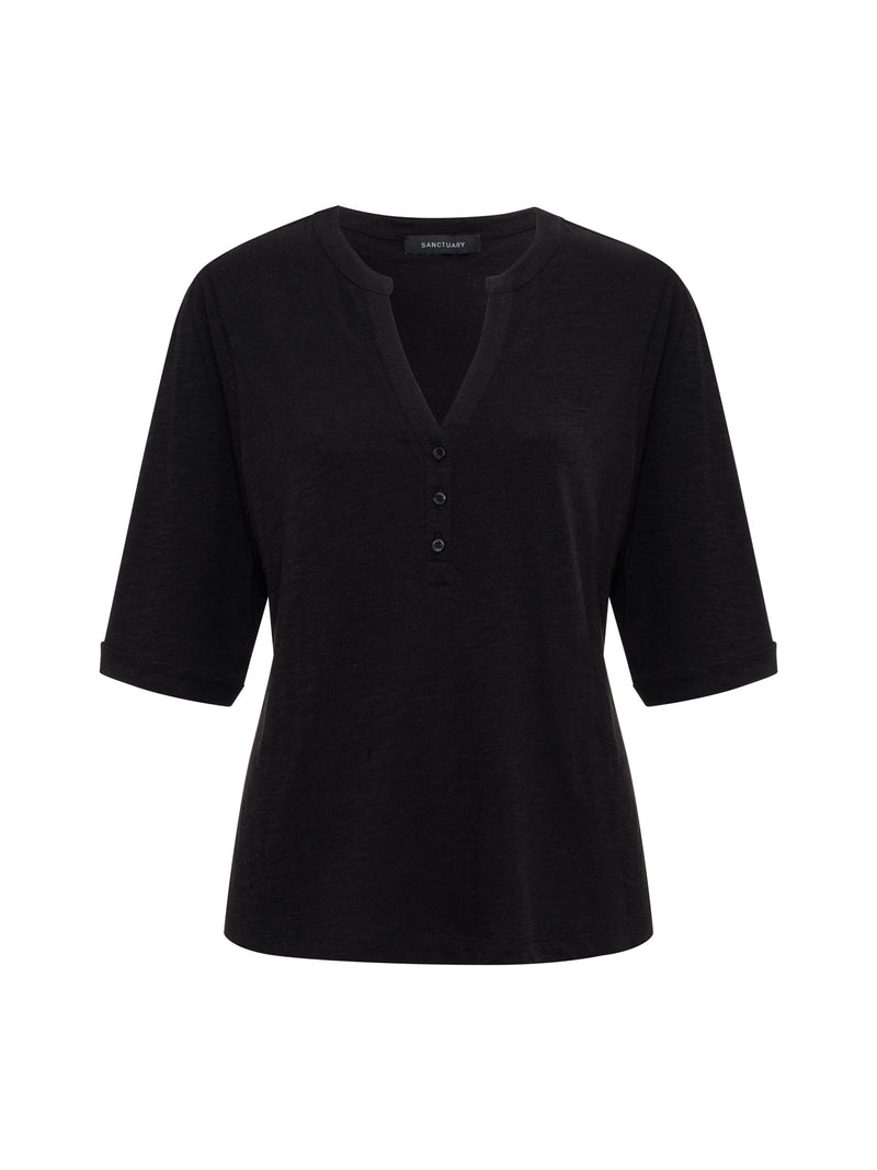 Rolled Sleeve Tee Black alt 6