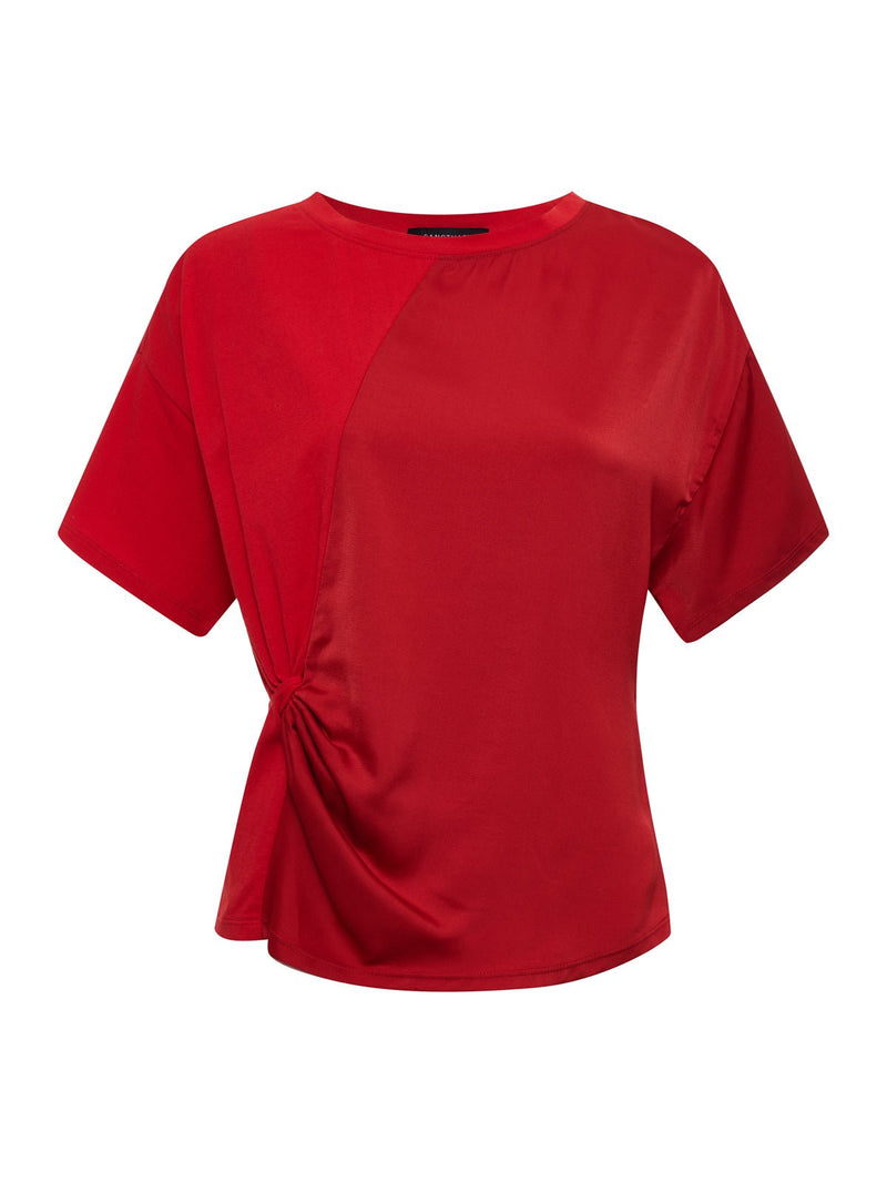 Satin Mix Tee Cherry Lacquer alt 5