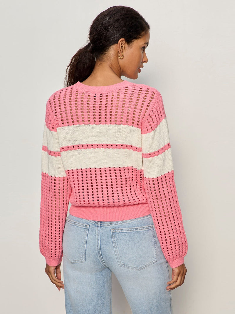 Sporty Openwork Popover Bloom Pink with Collagen Stripe alt 4