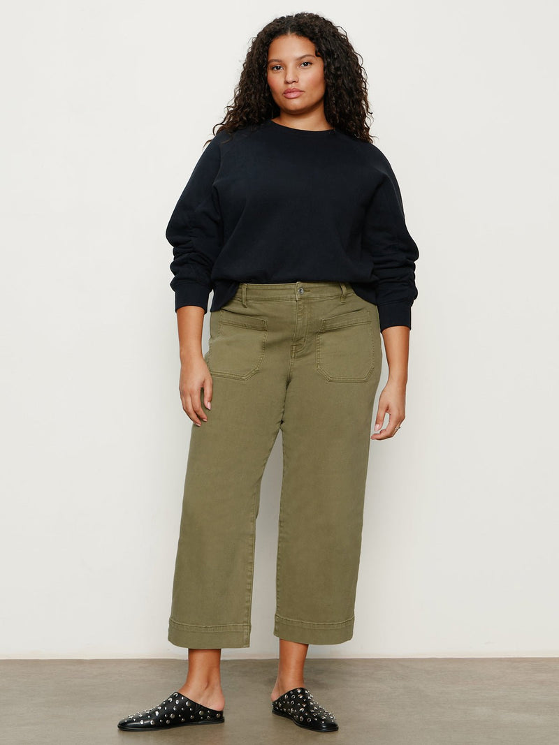 The Marine Jean Covert Green Extended Sizing alt 4