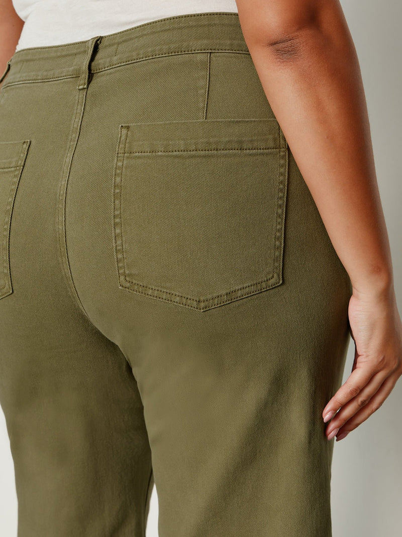 The Marine Jean Covert Green Extended Sizing alt 3