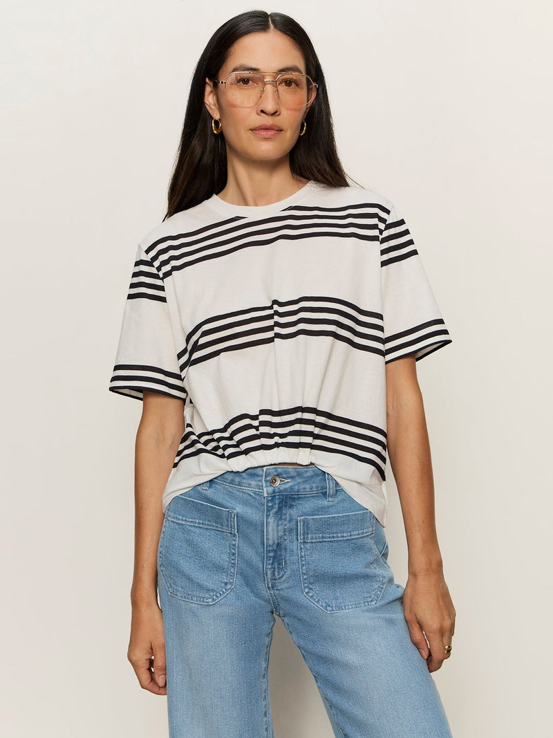 Tuck It Under Tee Chalk / Black Stripe
