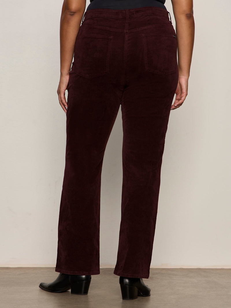 Velveteen Brook Bootcut Pant Dark Crimson Extended Sizing alt 2