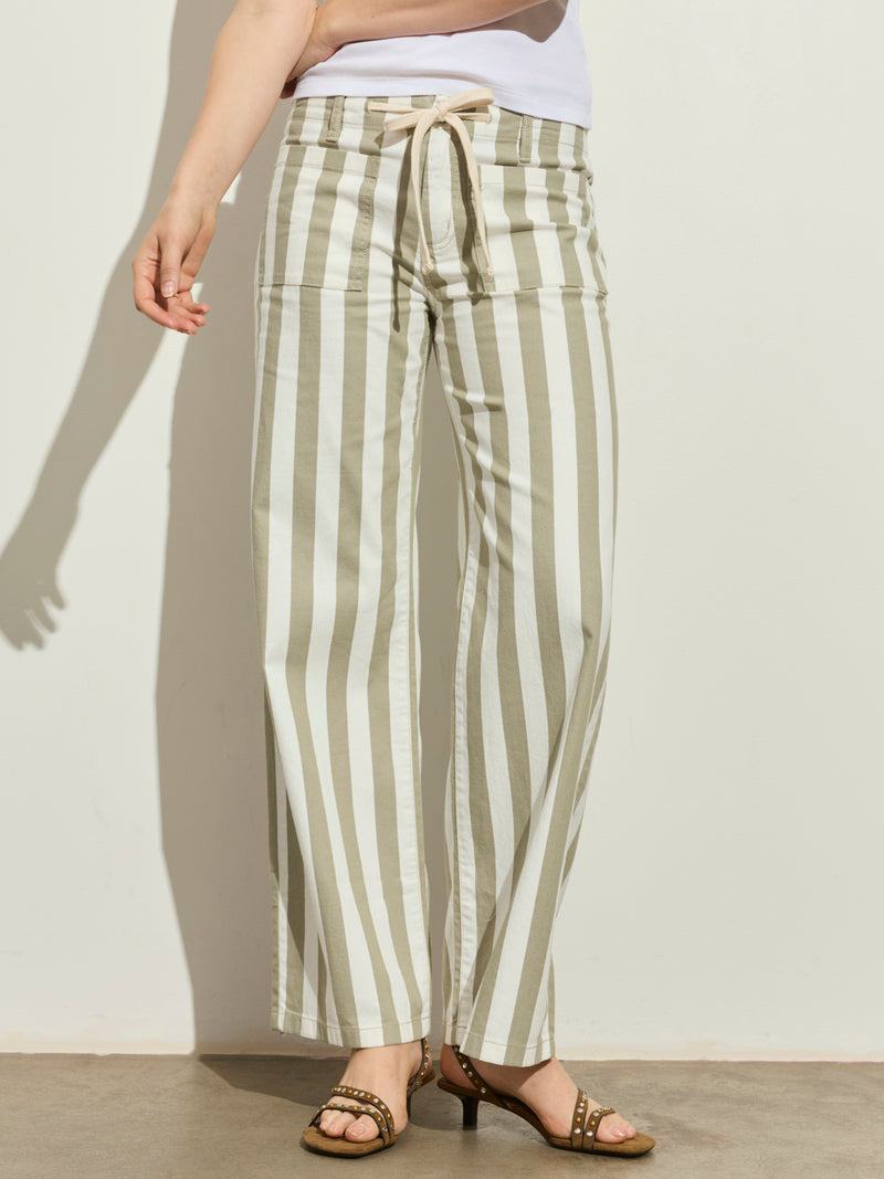 Cafe Pant Olive Tree/Chalk alt 1