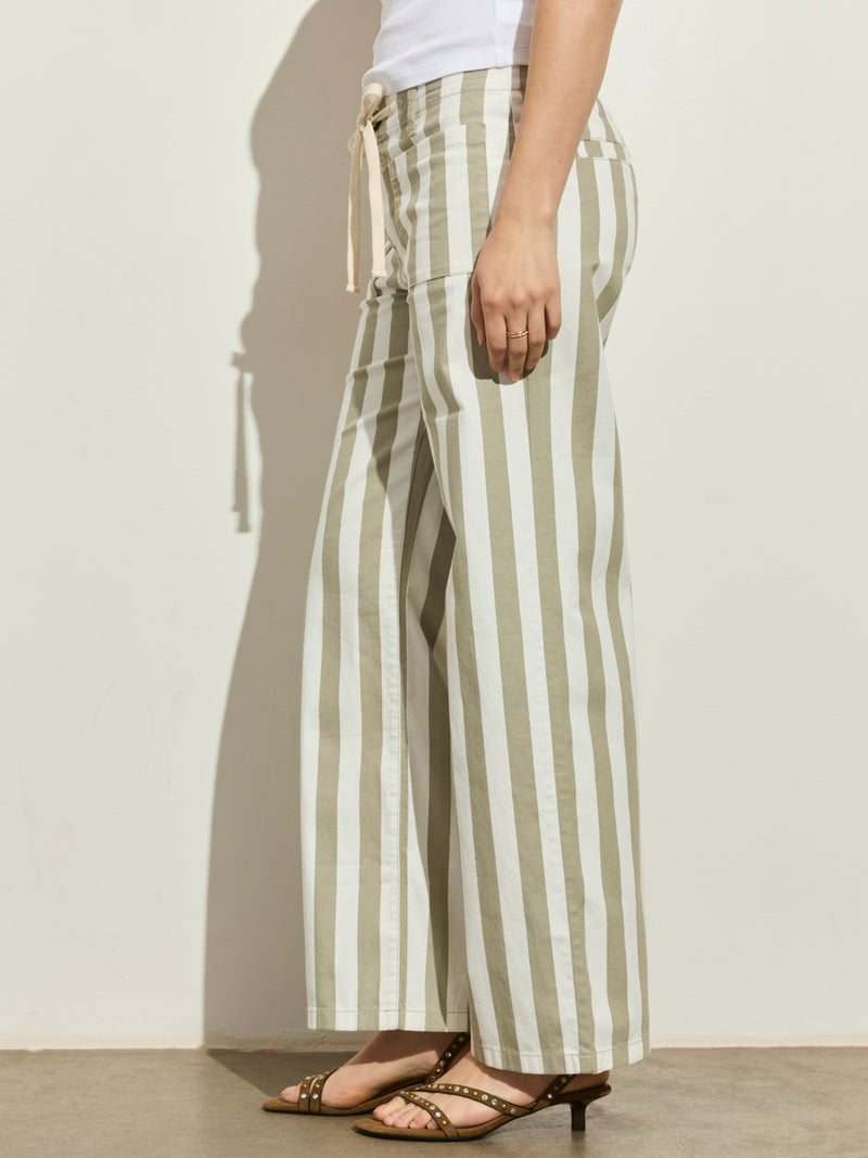 Cafe Pant Olive Tree/Chalk alt 2