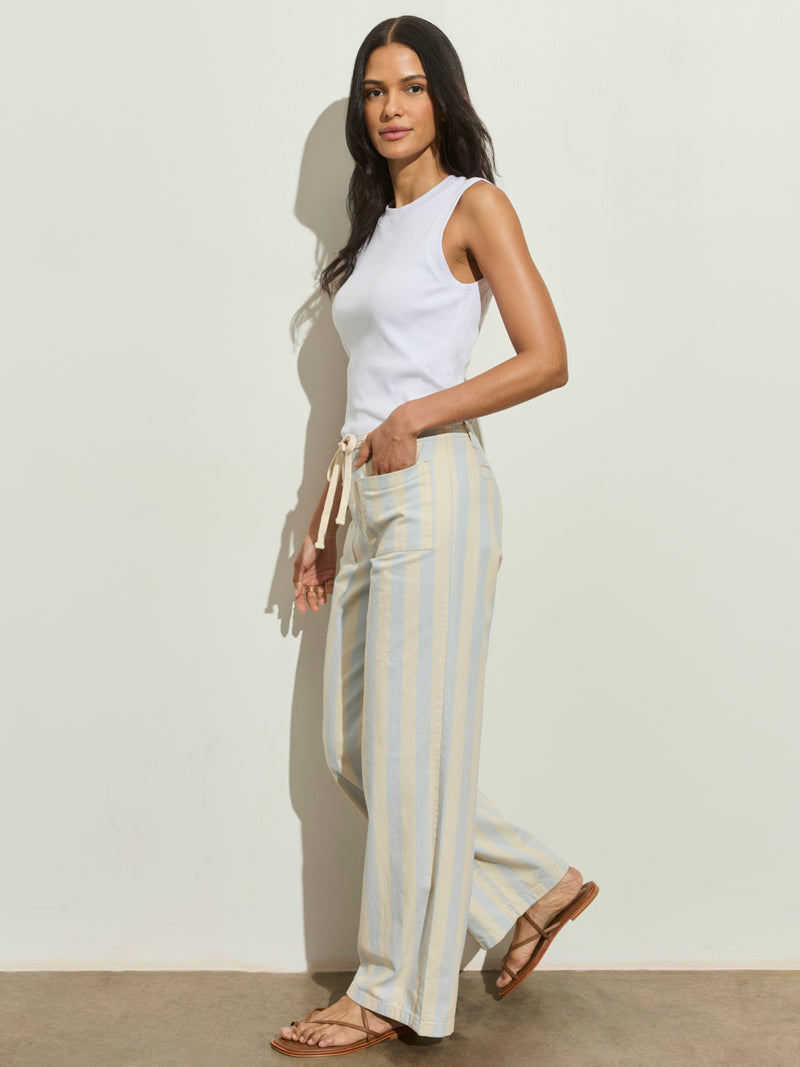 Cafe Pant Blue Aura/Summer Sand alt 2