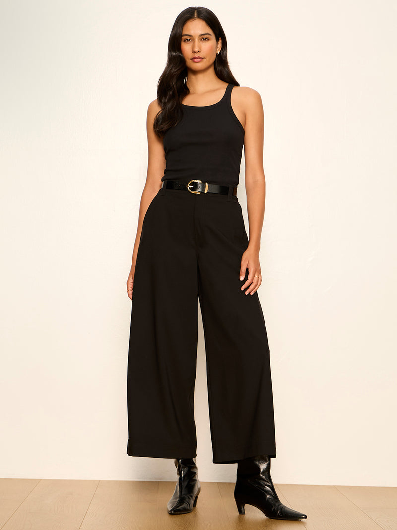 Eloise Ultra Wide Leg Crop Pant Black alt 3