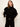 Color Block Mock Neck Pullover Black / Bone