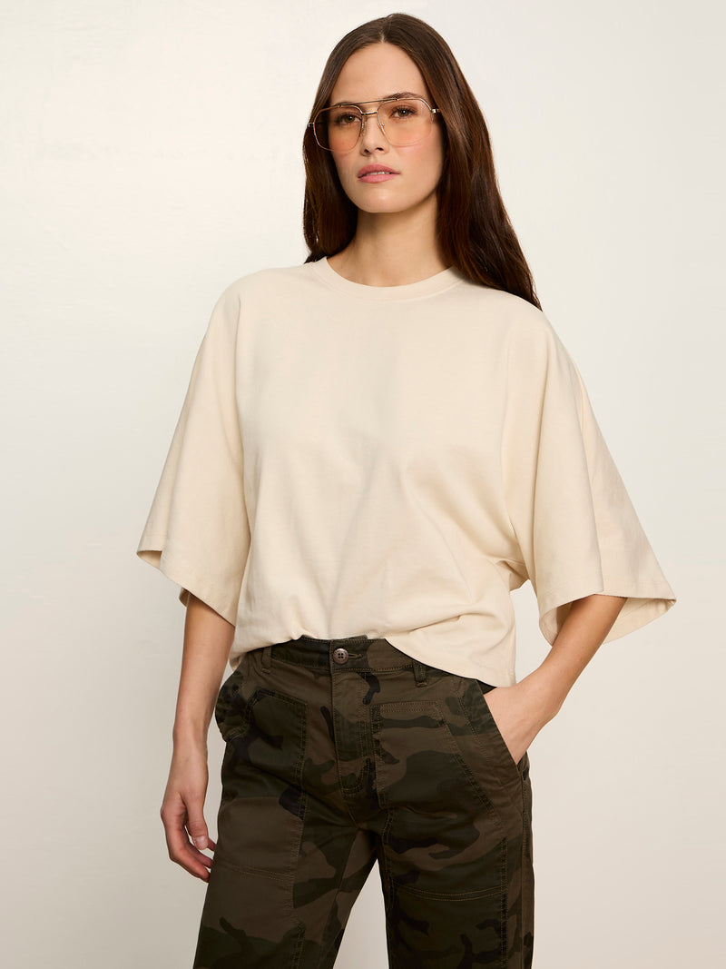 Haven Cape Sleeve Tee Bone