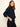 Bubble Hem Bomber Jacket Dark Denim
