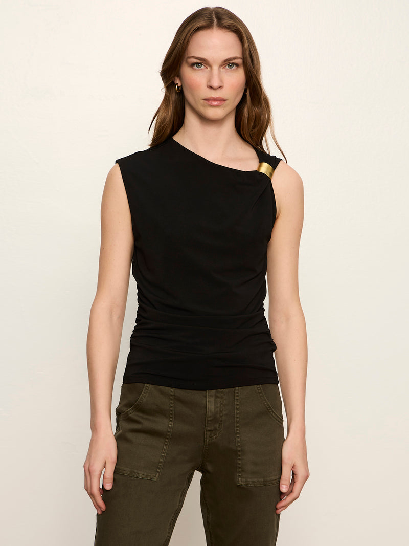 Revelry Asymmetrical Top Black