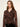 Fitted Mesh Button Down Top Cocoa Paisley Petite Sizing