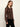 Fitted Mesh Button Down Top Cocoa Paisley Petite Sizing