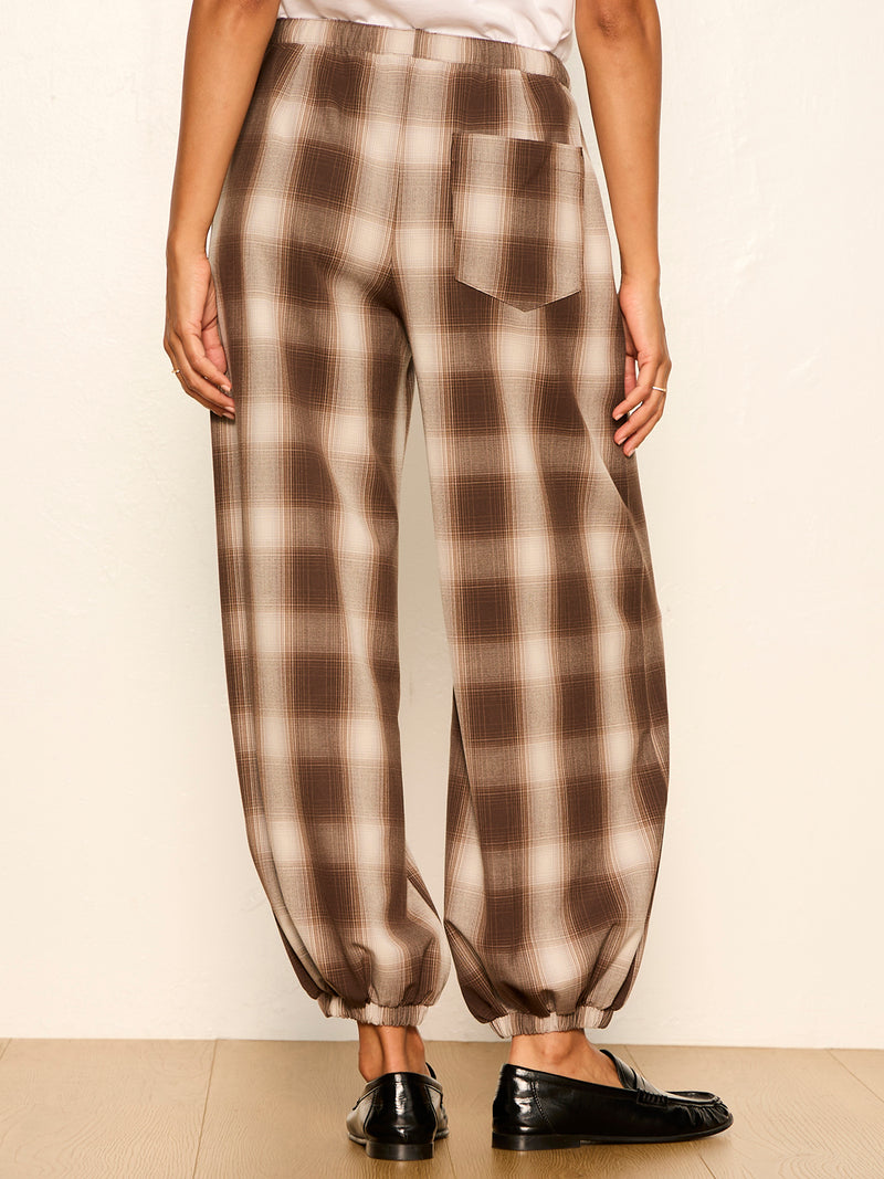Float On Ballon Pant Cocoa Powder Plaid alt 2