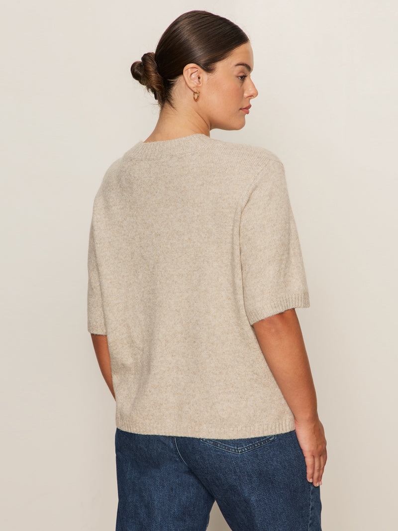 Perfect Sweater Tee Heather Pearl Extended Sizing alt 2