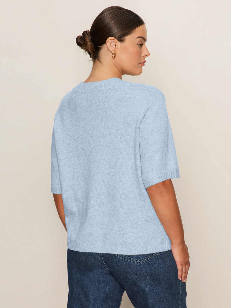 Perfect Sweater Tee Blue Powder Extended Sizing alt 2