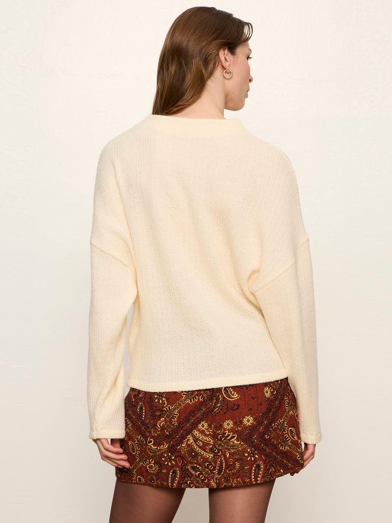 Ribbed Dolman Sweatshirt Bone alt 3