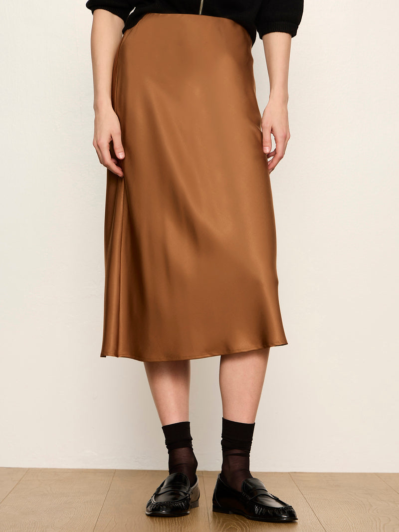 Everyday Midi Skirt Cocoa Powder