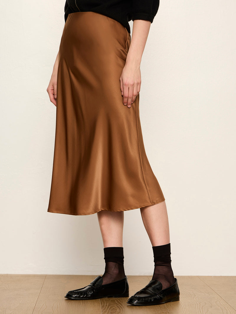 Everyday Midi Skirt Cocoa Powder alt 1