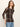 Mesh 3/4 Sleeve Top Cinder Plaid