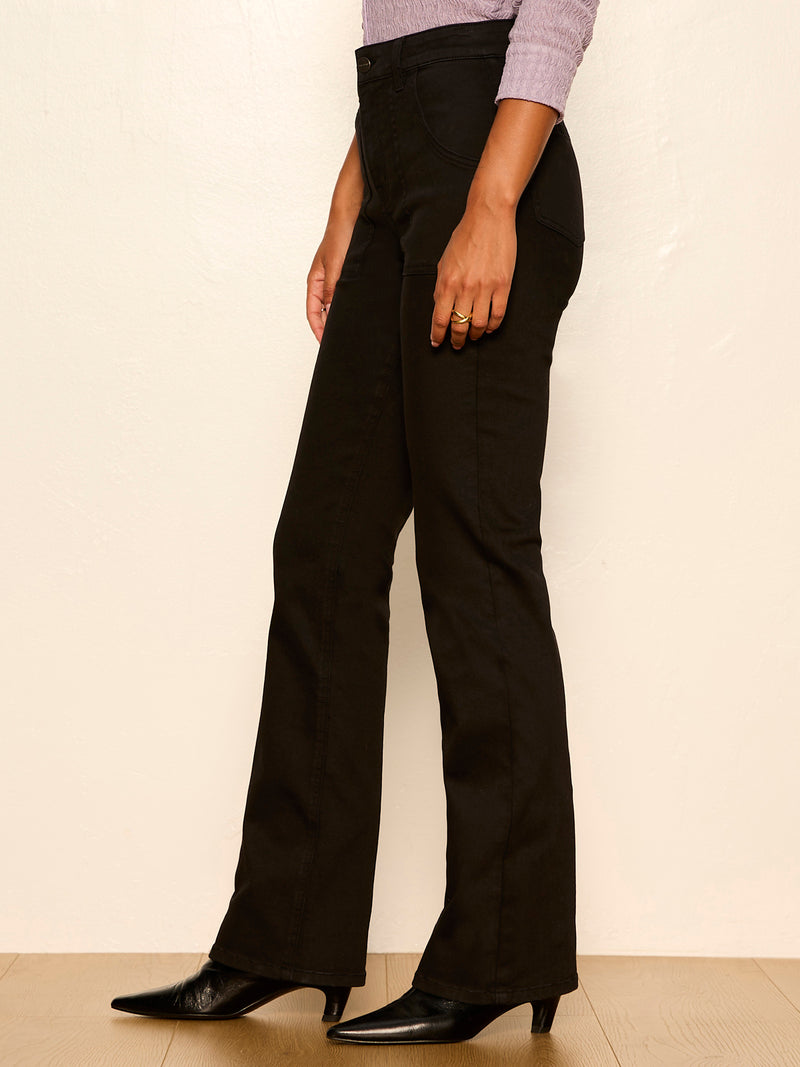 Uplift Pull On Trouser Navy Pinstripe alt 2