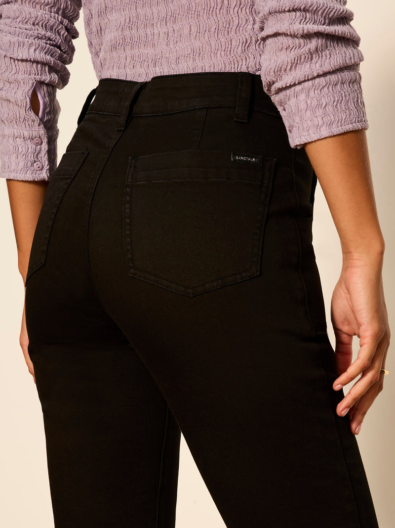 Uplift Pull On Trouser Navy Pinstripe alt 3