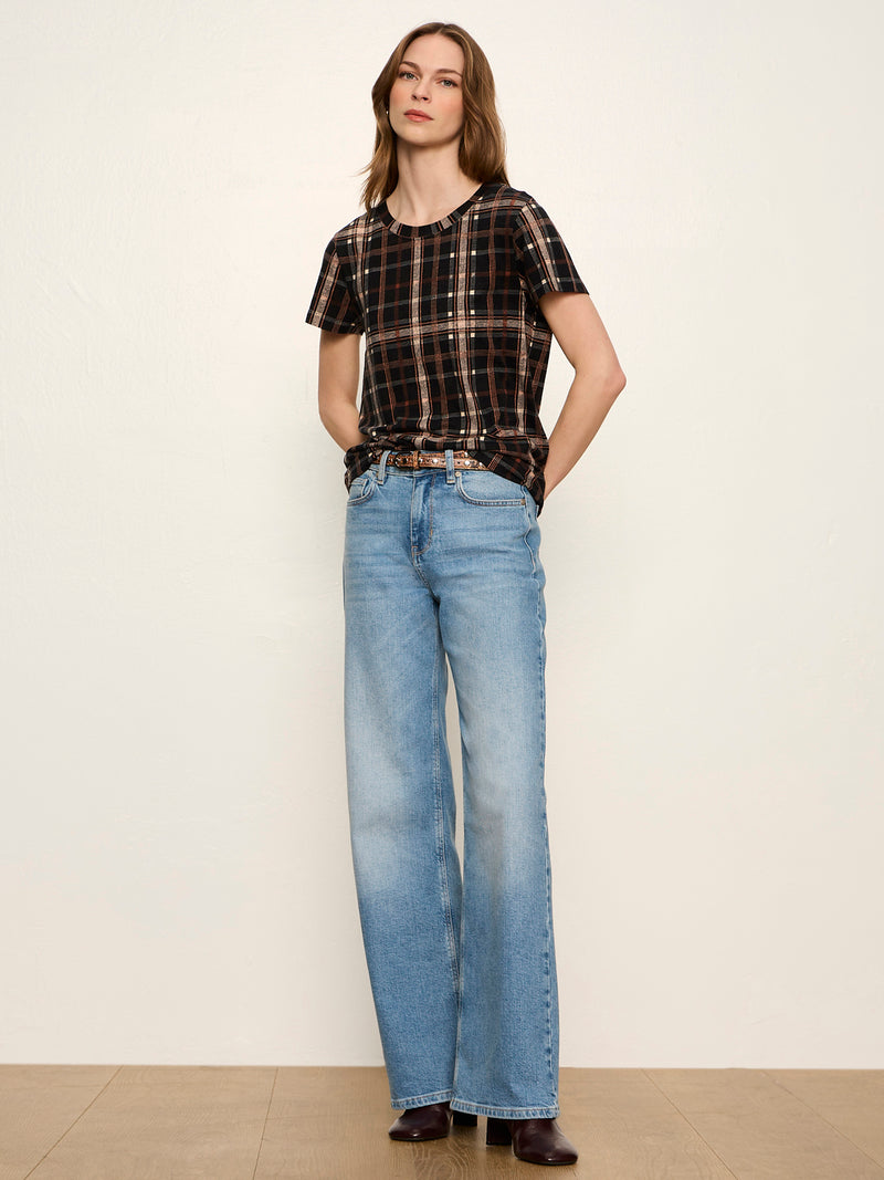 The Perfect Tee Cinder Plaid alt 4