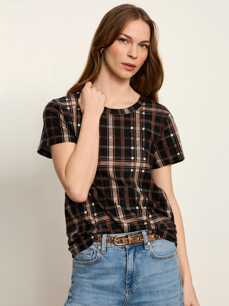 The Perfect Tee Cinder Plaid