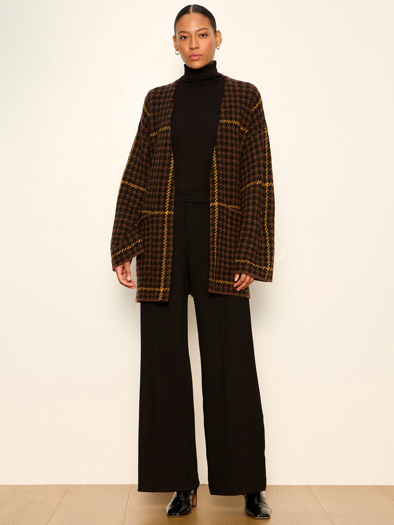 Jacquard Coatigan Golden Plaid alt 3