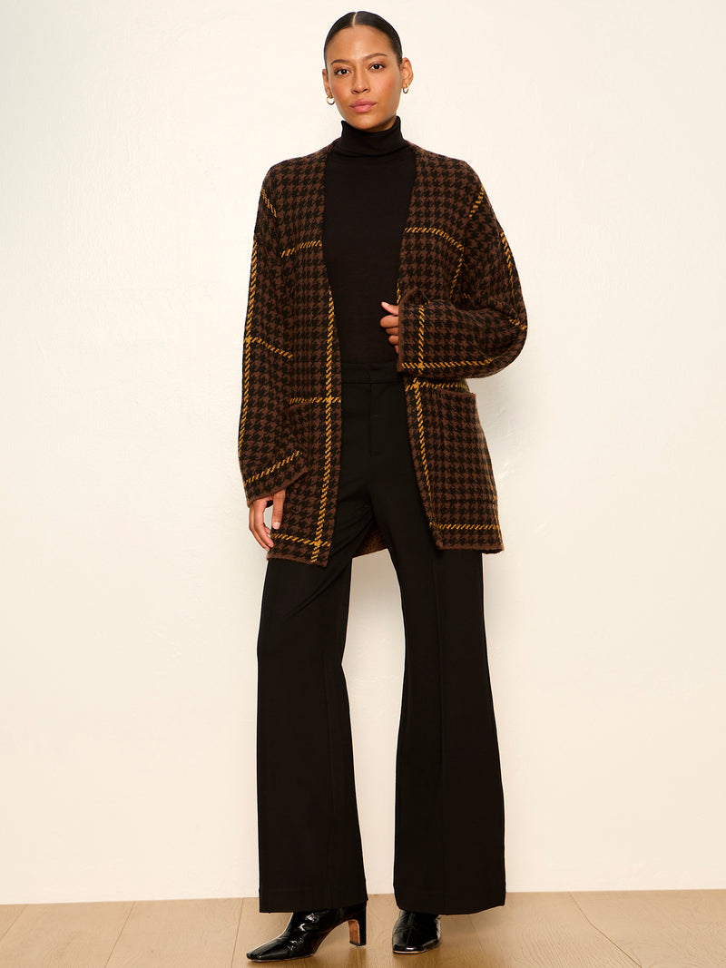 Jacquard Coatigan Golden Plaid alt 4