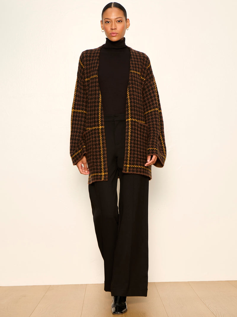 Jacquard Coatigan Golden Plaid alt 5