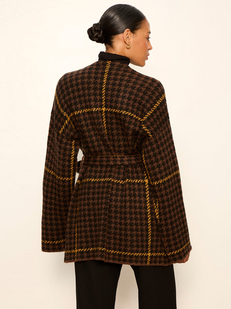 Jacquard Coatigan Golden Plaid alt 2