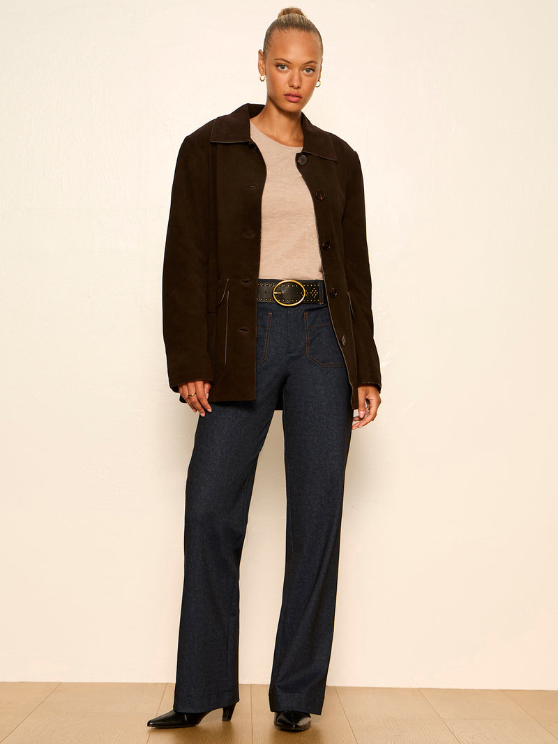 Avid Suede City Coat Espresso Martini alt 5
