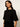 Pointelle Sweater Tee Black