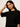 Pointelle Sweater Tee Black