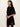 Pointelle Sweater Tee Black