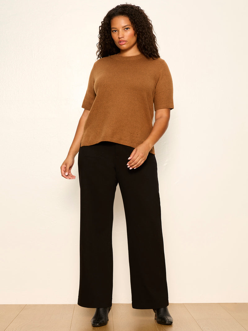 Perfect Sweater Tee Cocoa Powder Extended Sizing alt 4