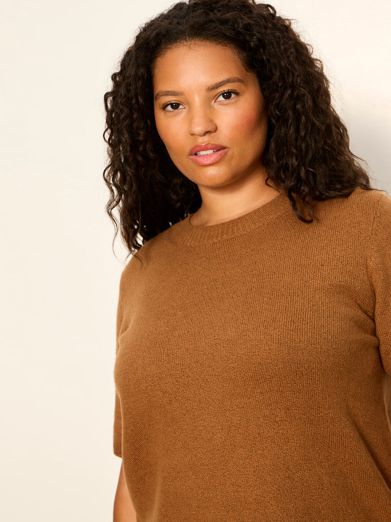 Perfect Sweater Tee Cocoa Powder Extended Sizing alt 3