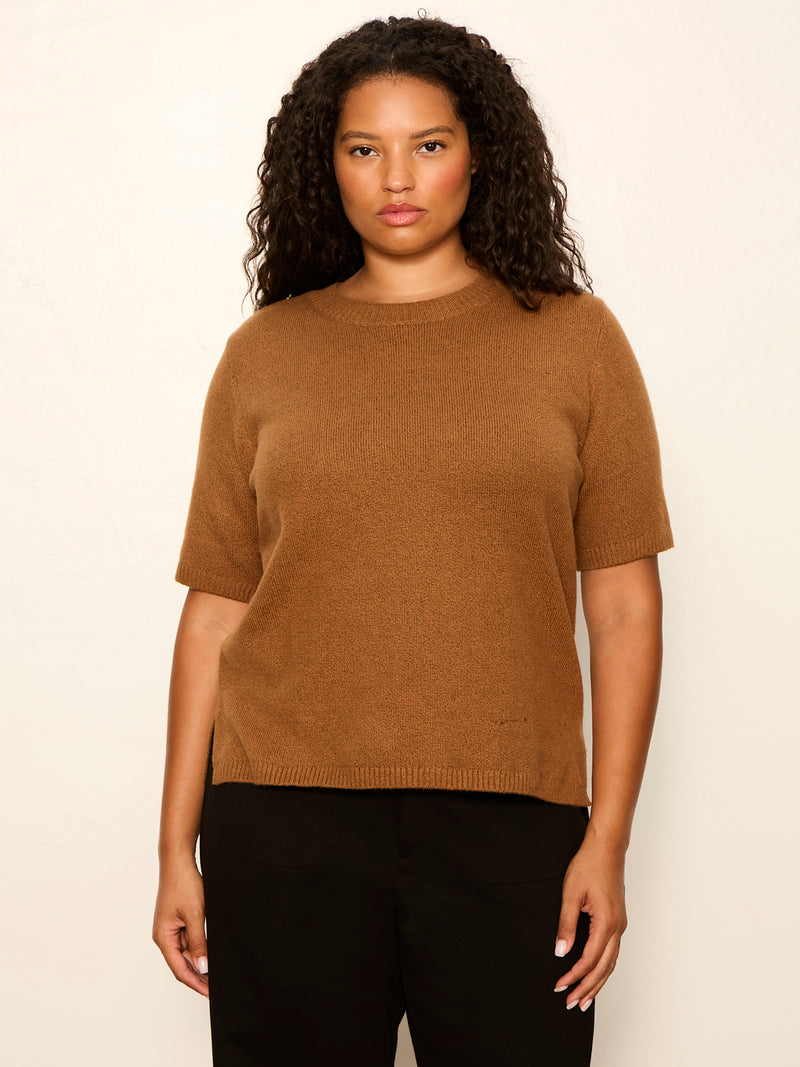 Perfect Sweater Tee Cocoa Powder Extended Sizing