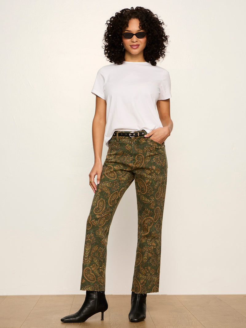 Cadence 90's Straight Crop Jean Washed Decoratif alt 4