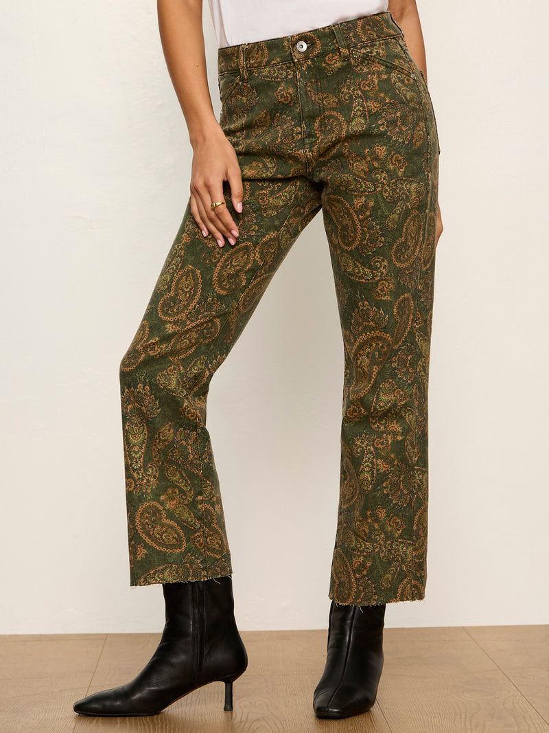 Cadence 90's Straight Crop Jean Washed Decoratif alt 1