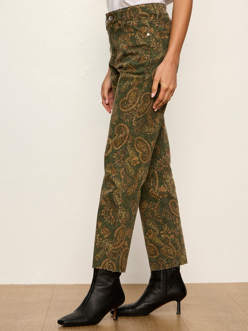 Cadence 90's Straight Crop Jean Washed Decoratif alt 2