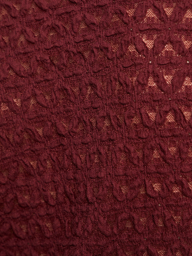 Dreamgirl Lace Button Up Top Night Berry alt 6