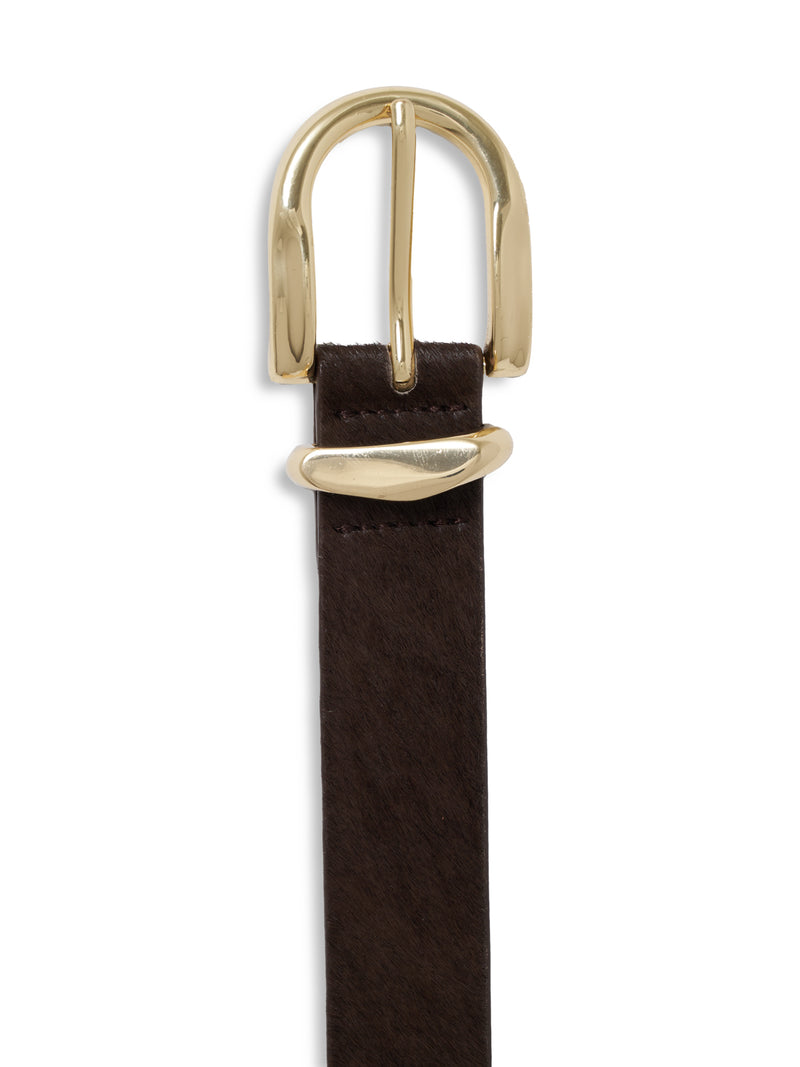 All Day Calf Hair Belt Choco Brown alt 3