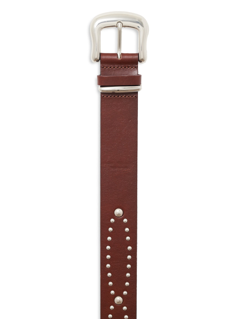 Rowan Studded Belt Mahogany alt 2