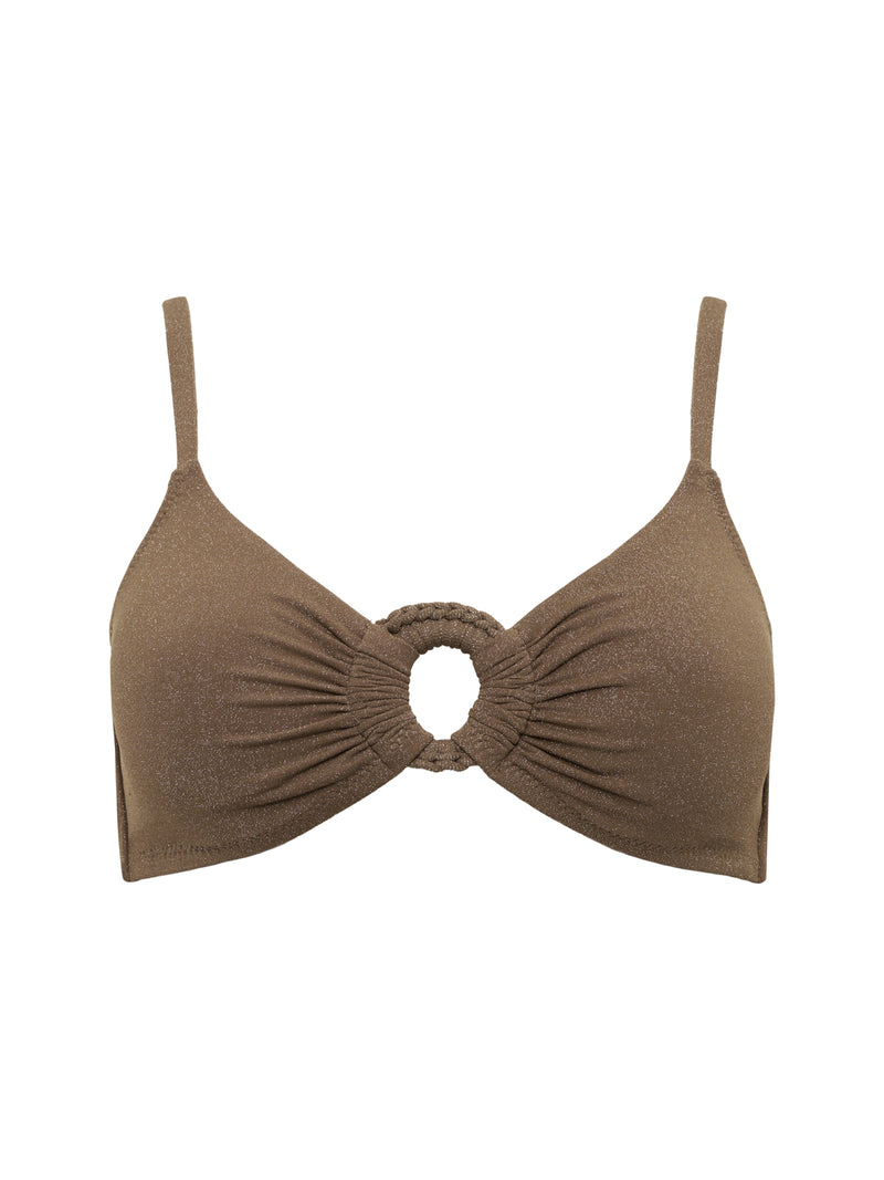 Cap Sleeve Bra Bikini Top Toasted Coconut alt 4