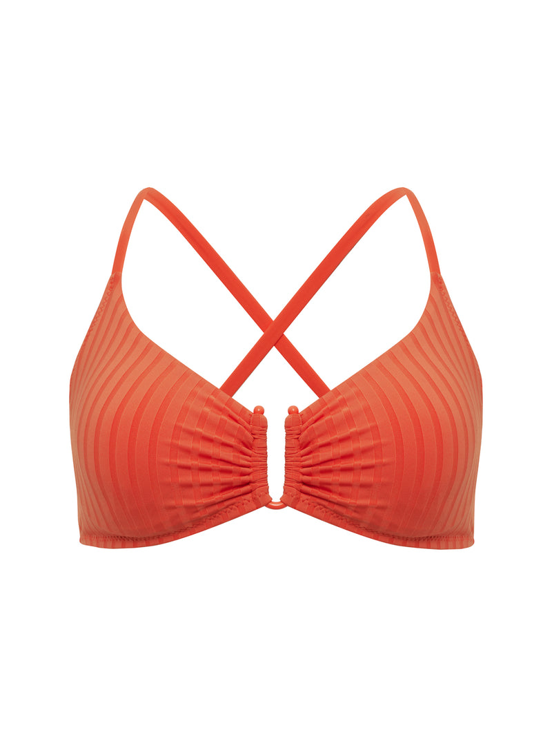Underwire Bra Bikini Top Hibiscus alt 3